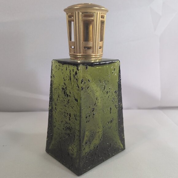 Lampe Berger Fragrance Oil Lamp Ottoman Emerald Green Gold Embossed DISCONTINUED - Picture 1 of 11